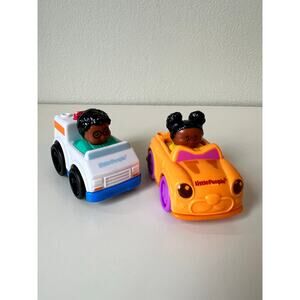 Fisher-Price Wheelies Tessa Orange Cat Car and Ambulance Vehicle Mattel